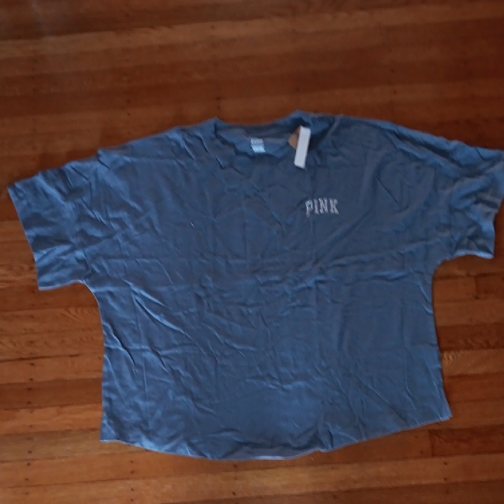 PINK Victoria's Secret Light Blue Short Sleeve Tee